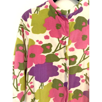 Vintage 1970s Fashions by Marilyn NY Floral Zip Front Robe