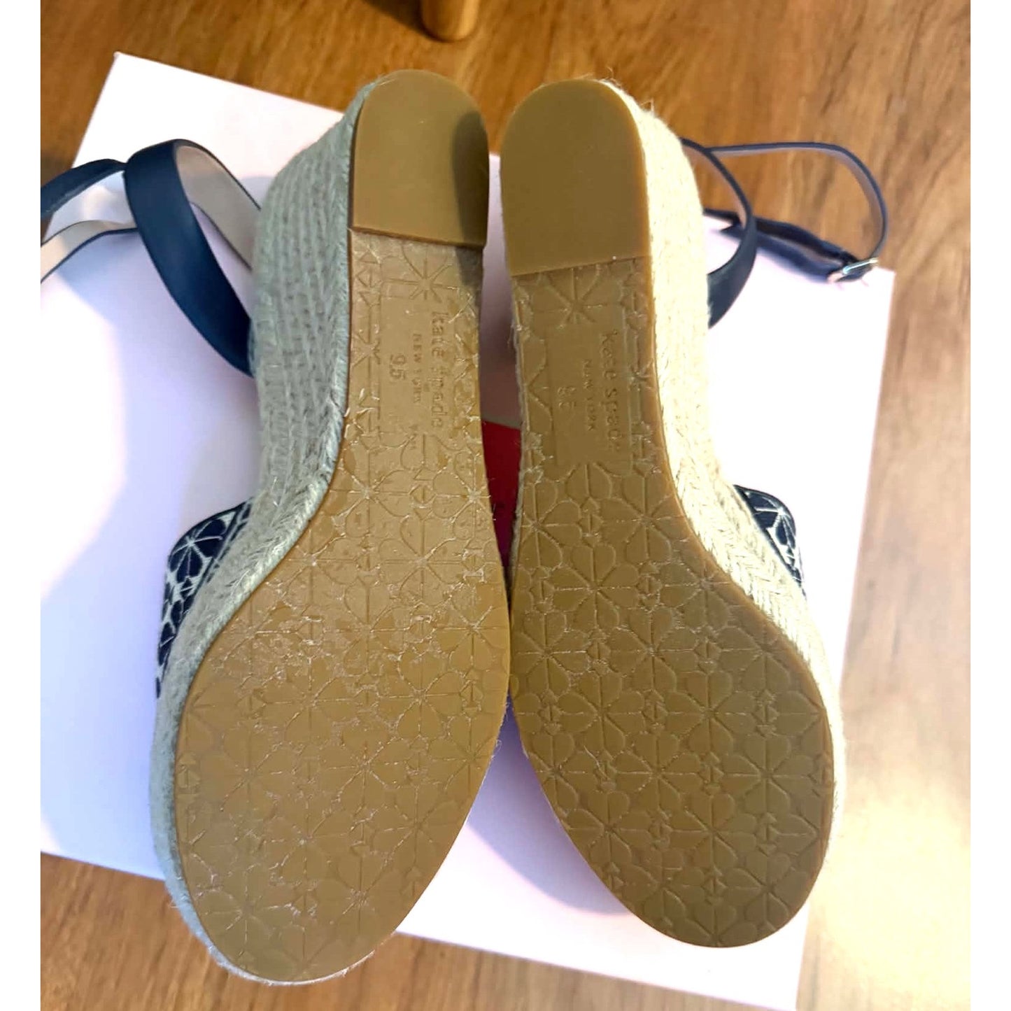 Kate Spade Fab Spade Flower Jacquard Espadrille Wedge Sandals 9.5M