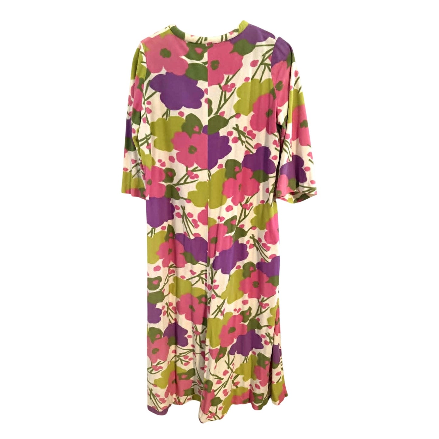 Vintage 1970s Fashions by Marilyn NY Floral Zip Front Robe