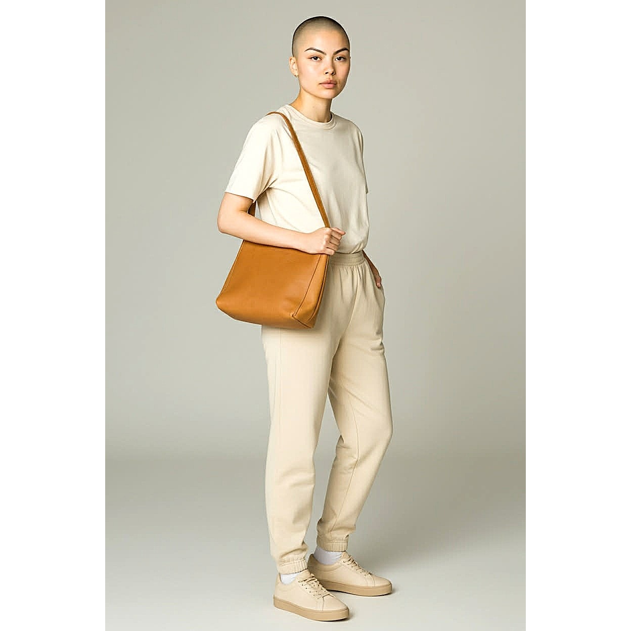 ONLY ONE!!! Portland Leather Goods Cognac Zip Shoulder Bag – Full Grain Leather Tote