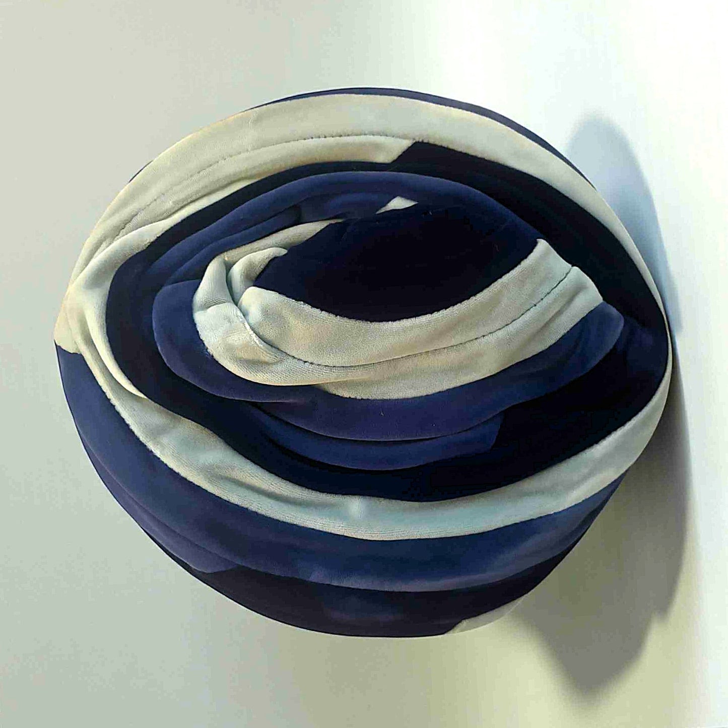 ONLY ONE!!! Vintage 1950s Betmar Blue Velvet Turban Hat Swirl Pleated Retro Midcentury