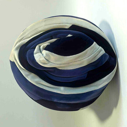 ONLY ONE!!! Vintage 1950s Betmar Blue Velvet Turban Hat Swirl Pleated Retro Midcentury