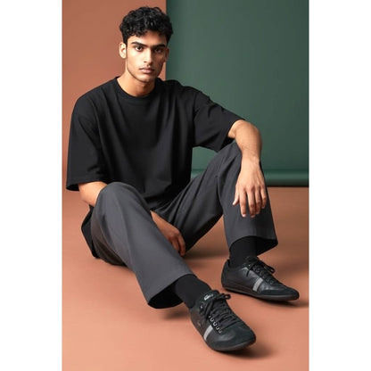 Lacoste Black Leather Suede Men's Sneakers Size 8