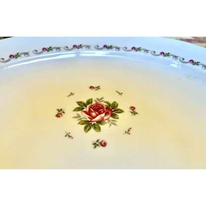 Vintage Puritan “First Love” Rose Platter | Romantic Cottage Style