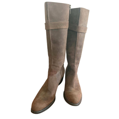 Cole Haan Brown Suede Leather Knee High Boots 9.5B