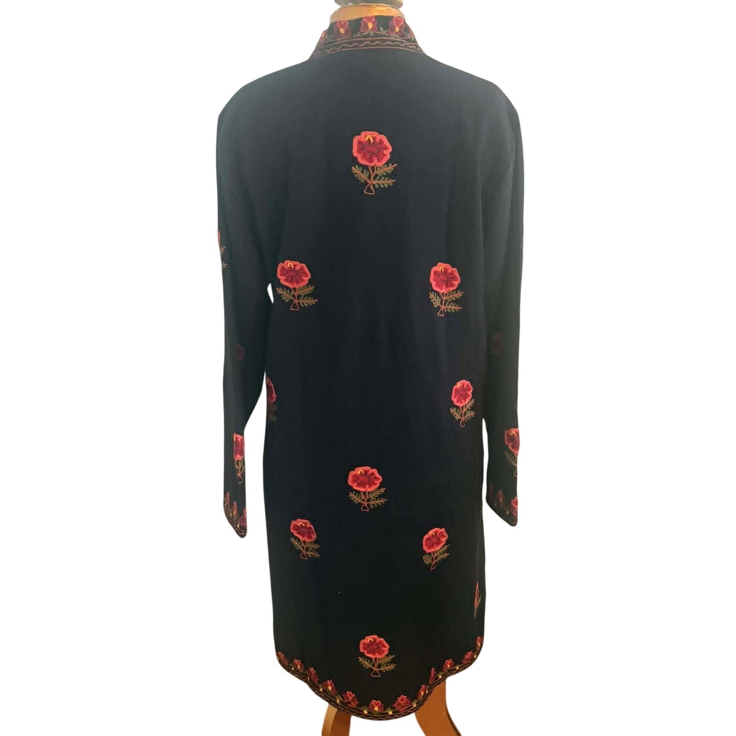 Take Two Embroidered Floral Duster Jacket ~ Size L
