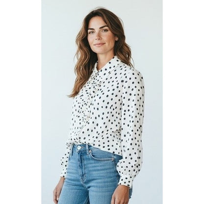 cabi Charming Satin Button-Front Blouse | Curated Classic