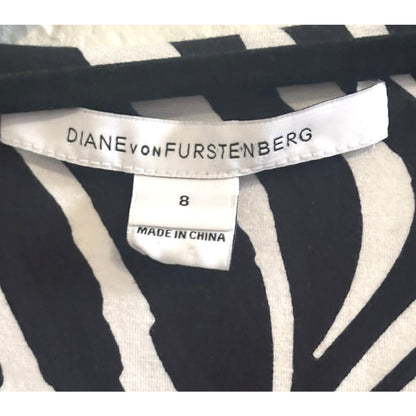 DVF Diane von Furstenberg Reina Zebra Print Dress ~ Size 8
