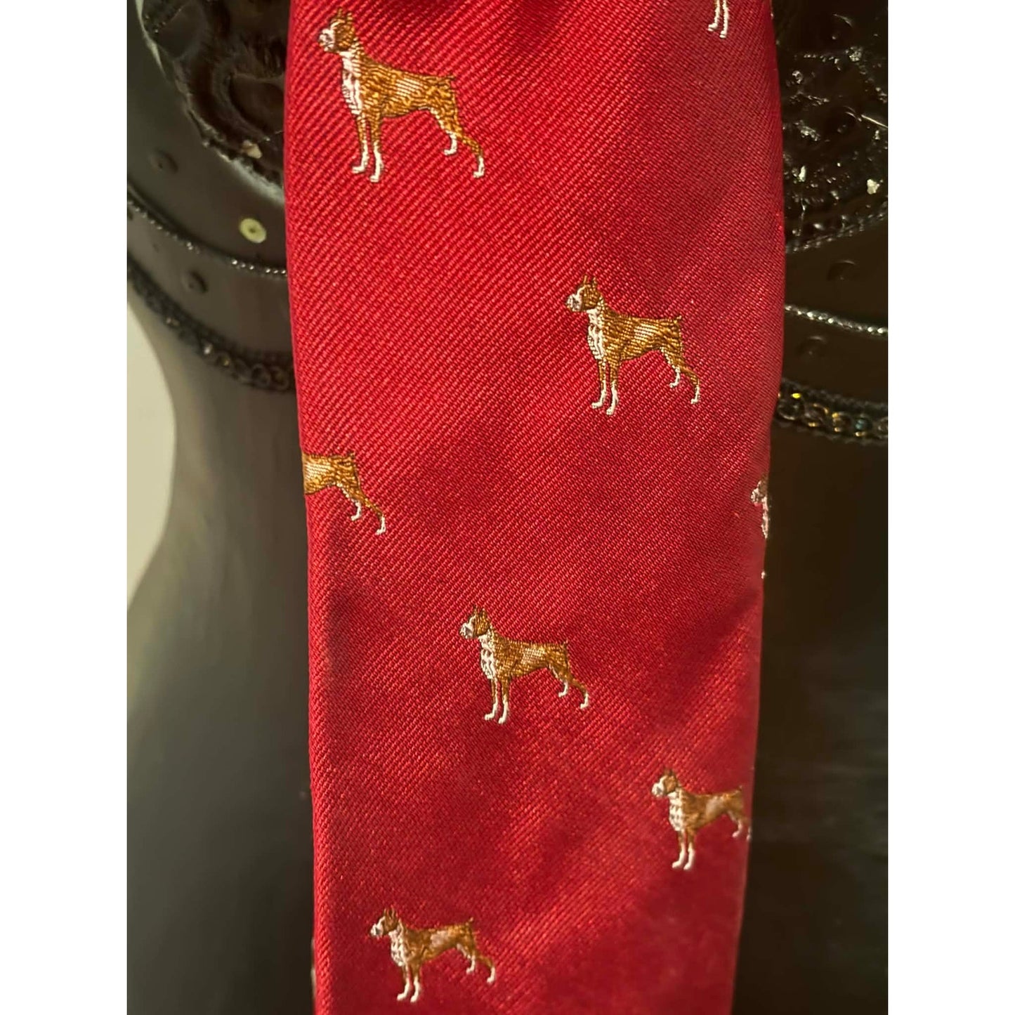 Paul Fredrick English Silk Dog Motif Tie – Made in USA