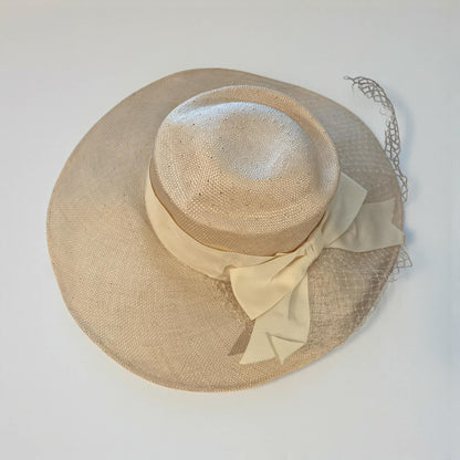 ONLY ONE!!! Vintage 1950s Epnie Wide Brim Straw Hat