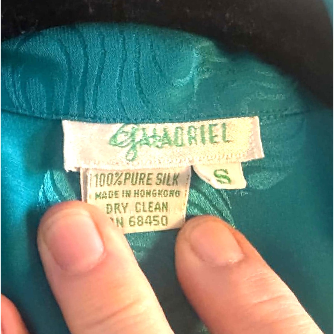 Vintage Galadriel 100% Pure Silk Teal Robe with Belt & Pockets NWT