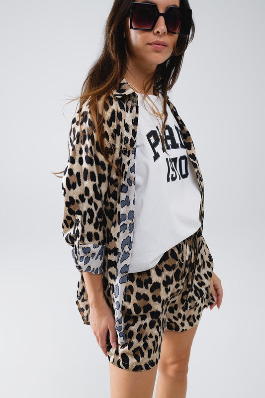 Luxe Leopard Print Satin Shirt ~ ALMOST SOLD OUT!