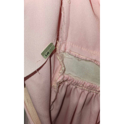 ONLY ONE!!! Vintage 1970s Pink Polyester Maxi Dress w/Bow Tie in Back Sz XS/S