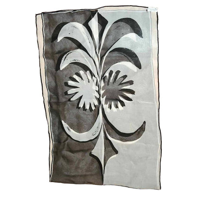 ONLY ONE!!! Vintage Vera Neumann Signed Black & White Silk Chiffon Oblong Scarf