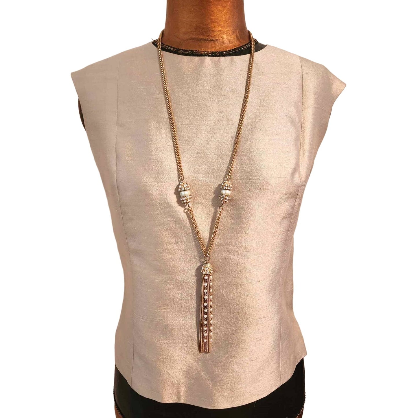 ONLY ONE!!! Vintage 1960s Raw Silk Jacket & Shell Top Set ~ Size L