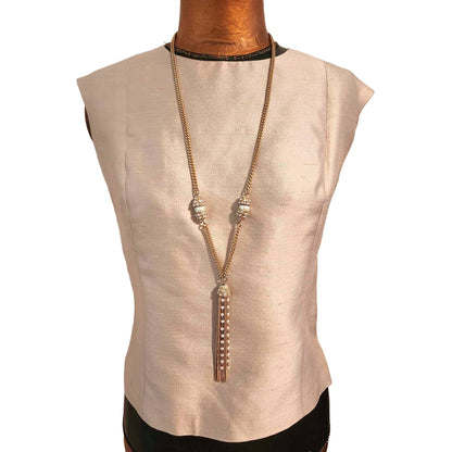 ONLY ONE!!! Vintage 1960s Raw Silk Jacket & Shell Top Set ~ Size L