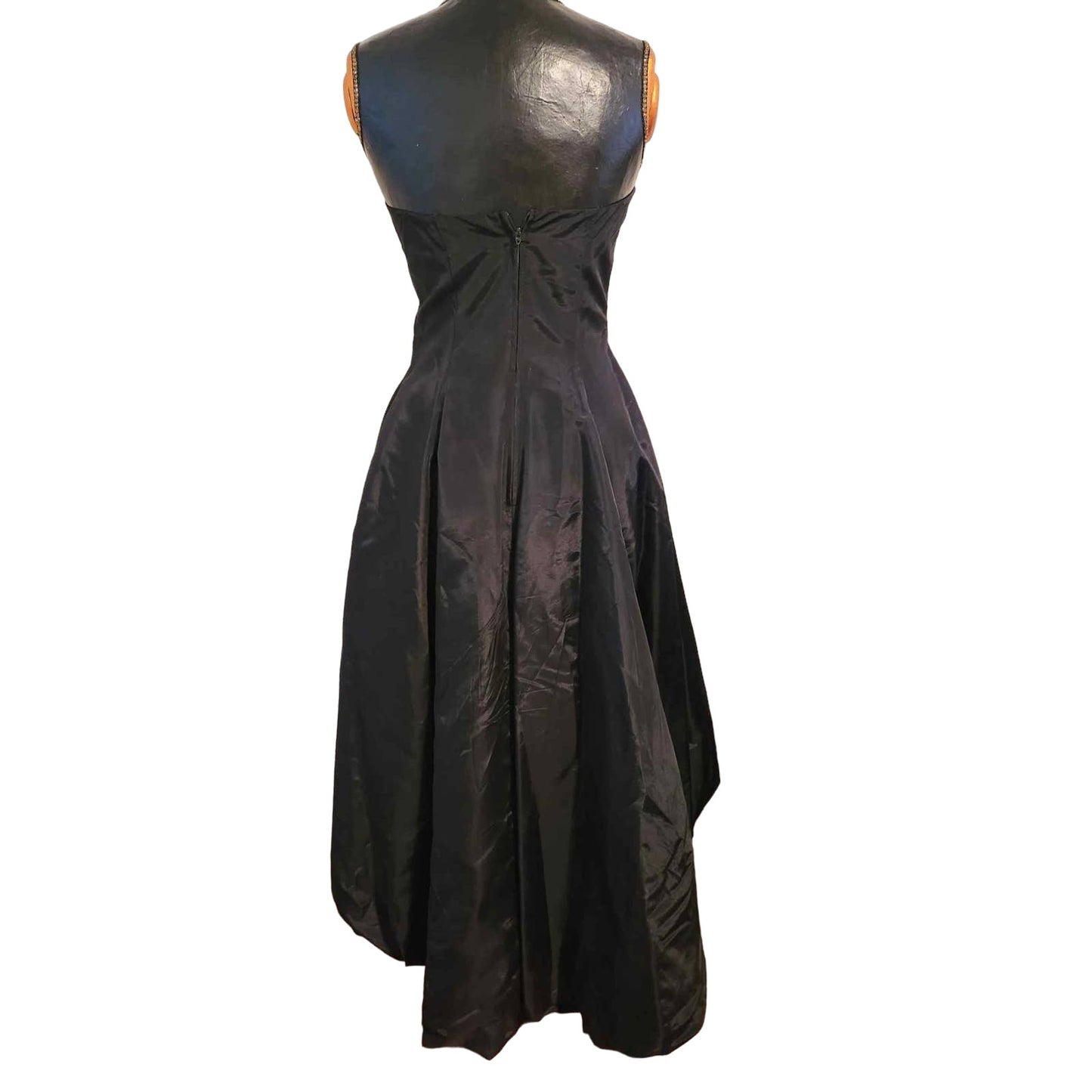 ONLY ONE!!! Vintage 1980s CLIMAX David Howard Black Strapless Party Dress Sz 11/12