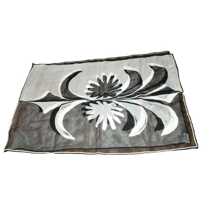 ONLY ONE!!! Vintage Vera Neumann Signed Black & White Silk Chiffon Oblong Scarf