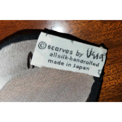 ONLY ONE!!! Vintage Vera Neumann Signed Black & White Silk Chiffon Oblong Scarf
