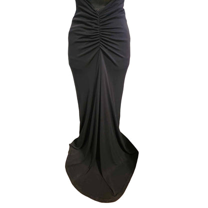 ONLY ONE!!! Vintage Parisline Paris Line Black White Halter Gown Size M