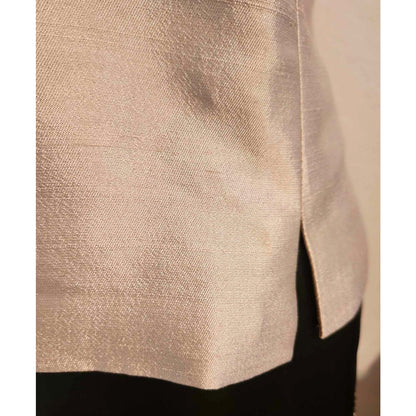 ONLY ONE!!! Vintage 1960s Raw Silk Jacket & Shell Top Set ~ Size L