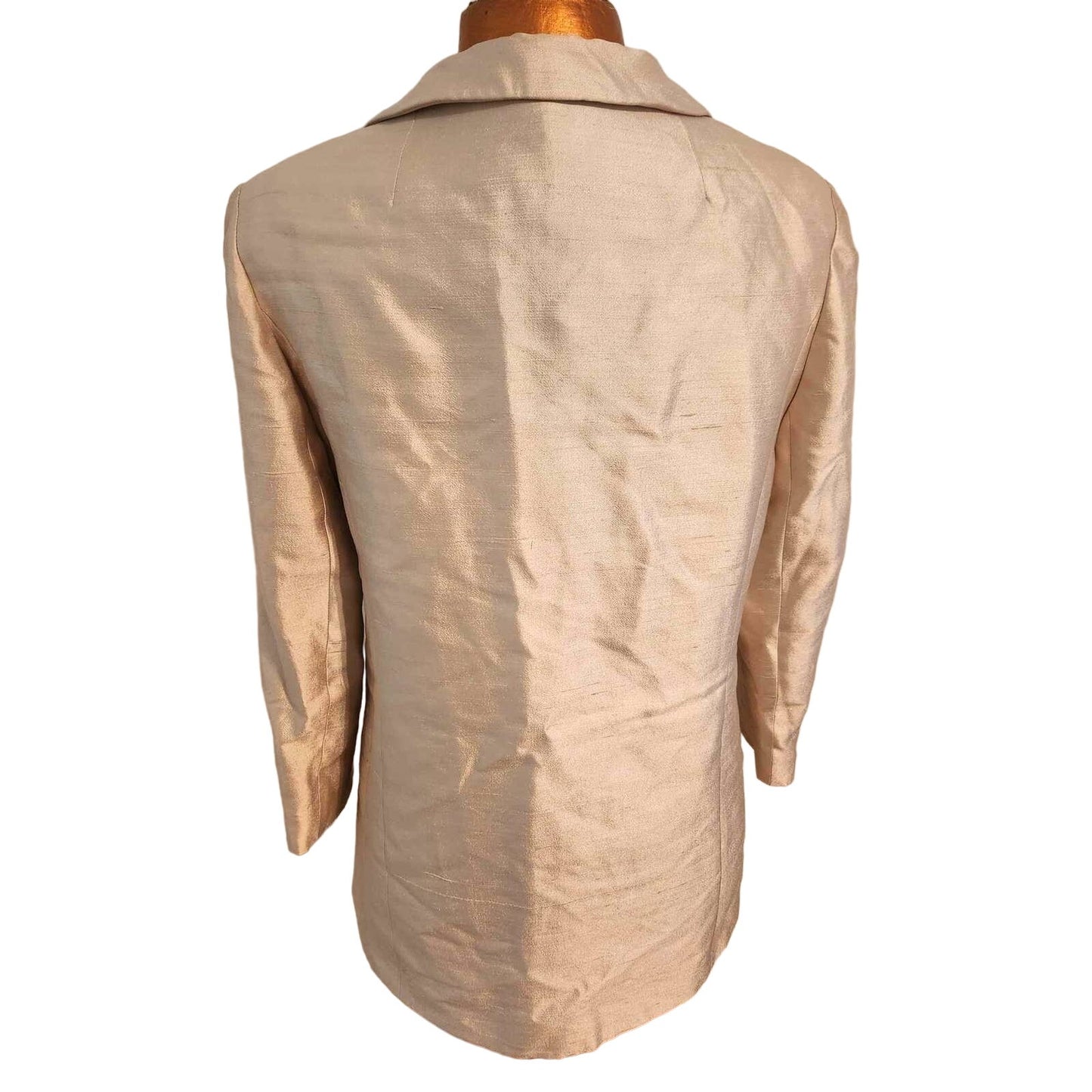 ONLY ONE!!! Vintage 1960s Raw Silk Jacket & Shell Top Set ~ Size L