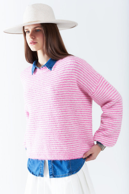 Bubblegum Bliss Striped Sweater 🍬✨