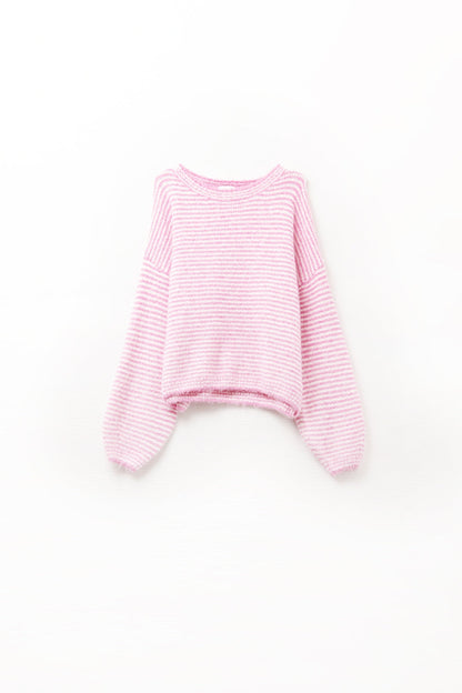 Bubblegum Bliss Striped Sweater 🍬✨